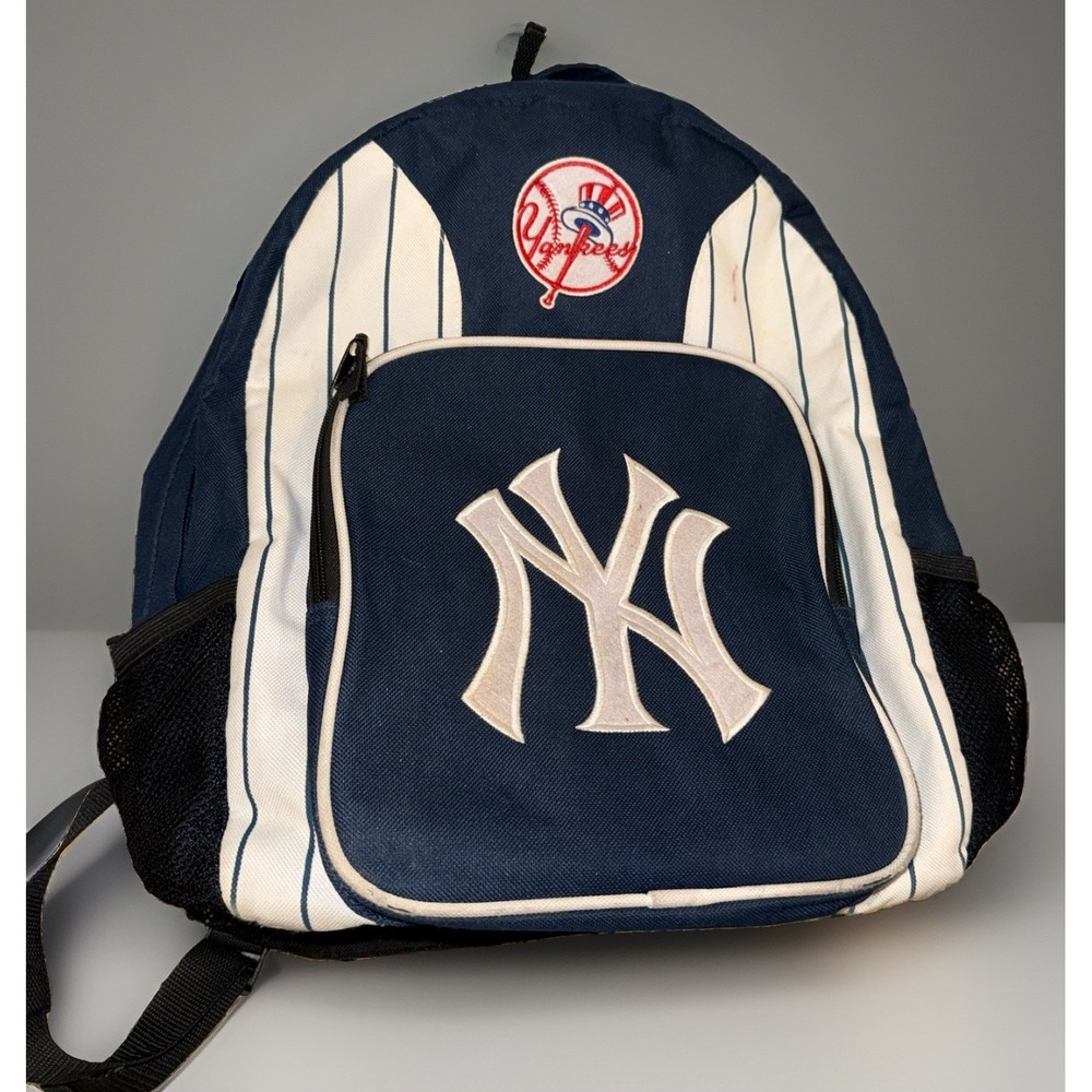 VTG 2006 New York Yankees Embroidered NY & Top Hop Logo Backpack 18" High